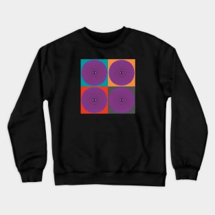 Hypnotic geometric circles in pop art style I Crewneck Sweatshirt